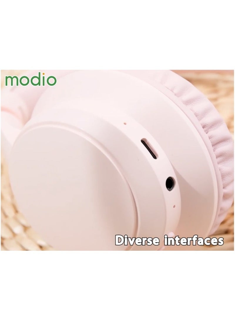 موديو WB-01 Wireless Headphones | HD Sound Quality | Long Battery Life | Bluetooth 5.3 Headset with Mic | Multi-Functional Button Control | Comfortable Over-Ear Design – Black - Image 4