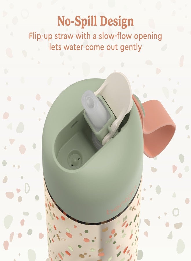 Bentgo Kids Water Bottle (Whimsy & Wonder Collection) - Leak-Proof Durable Tritan 15 oz. Cup for Kids/Toddlers 3+; Flip-Up Safe-Sip Straw for School, Sports, Daycare, Camp & More (Geo Speckle) - Image 4