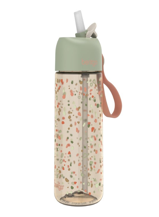 Bentgo Kids Water Bottle (Whimsy & Wonder Collection) - Leak-Proof Durable Tritan 15 oz. Cup for Kids/Toddlers 3+; Flip-Up Safe-Sip Straw for School, Sports, Daycare, Camp & More (Geo Speckle) - Image 1