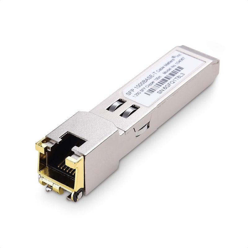 Cable Matters 1000BASE-T Gigabit SFP to RJ45 Copper Ethernet Modular Transceiver for Cisco, Ubiquiti, TP-Link, Huawei, Netgear, and Supermicro Equipment - Image 1