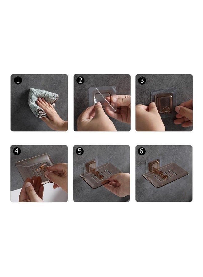 Soap Holder Transparent Brown 14cm - Image 2