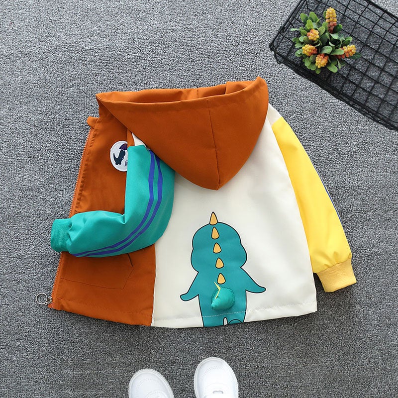 Children'S Clothing Boy'S Coat Korean Style Girl'S Top Western Style Autumn Clothing Cartoon Hooded Coat - Image 3