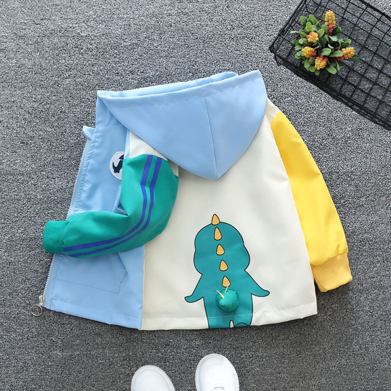 Children'S Clothing Boy'S Coat Korean Style Girl'S Top Western Style Autumn Clothing Cartoon Hooded Coat - Image 2