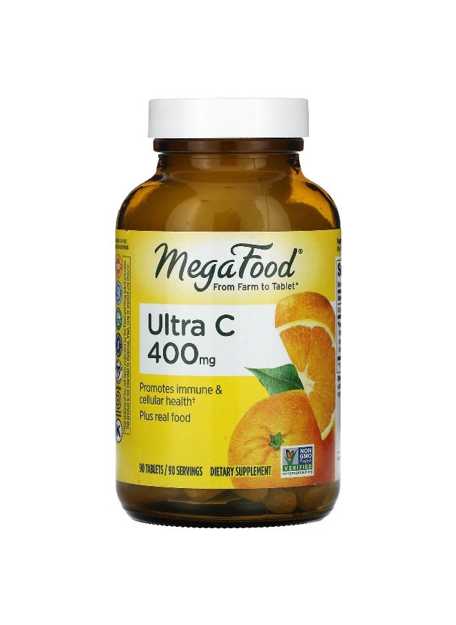MegaFood MegaFood, Ultra C, 400 mg, 90 Tablets  - Image 1