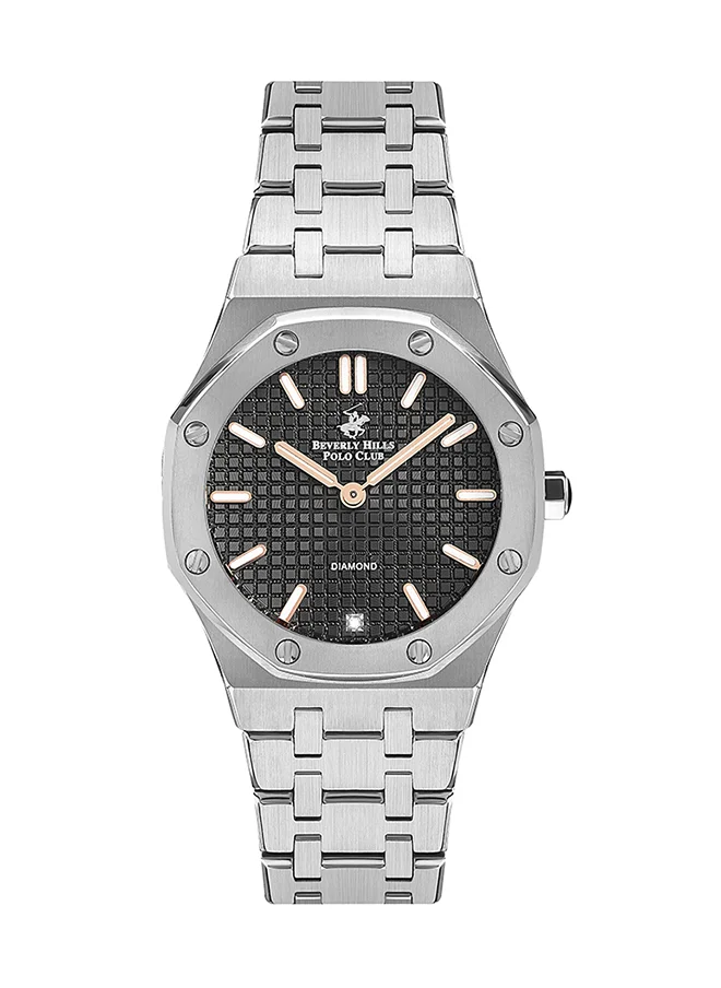 بيفرلي هيلز بولو كلوب Beverly Hills Polo Club Women's Quartz Movement Watch, Analog Display and Metal Strap - BP3161X.360, Silver