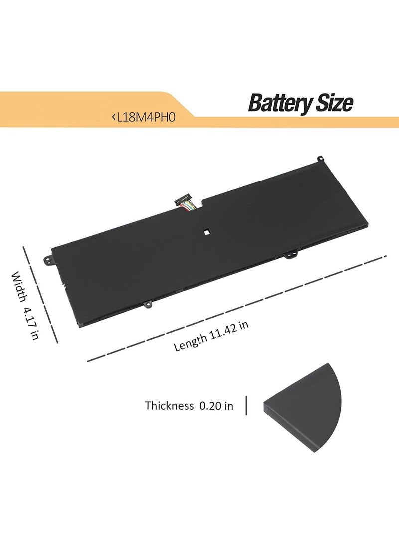 Terabyte بطارية L18M4PH0 L18C4PH0 متوافقة مع سلسلة Lenovo Yoga C940-14IIL 5B10T11585 5B10T11586 5B10W67374 SB10W67323 SB10W67416 5B10W67180 5B10T11686 7.68V 60Wh 7820mAh 4 خلايا - Image 5