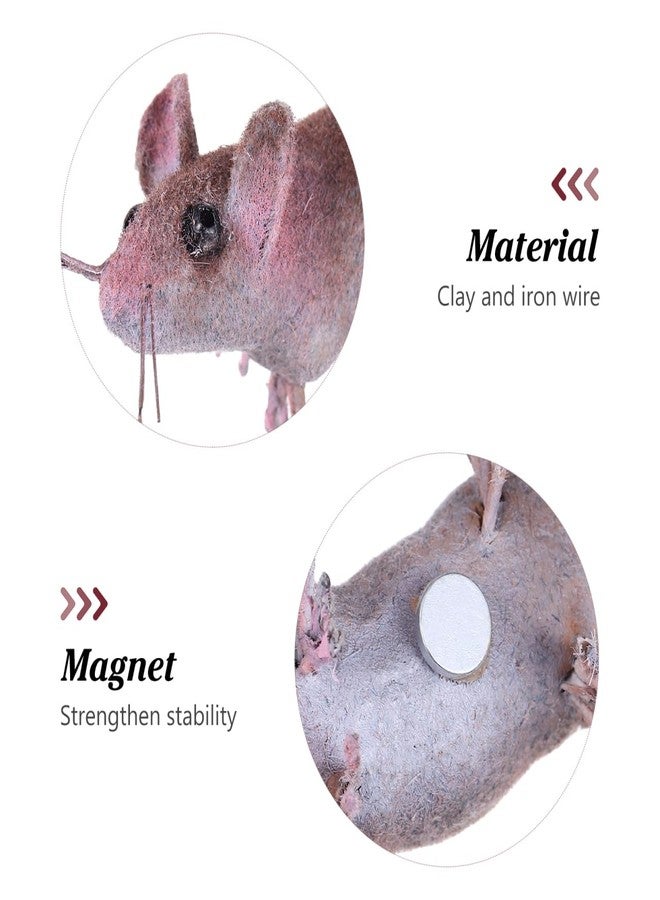 IMIKEYA 5pcs Realistic Fake Mouse Figurines - for Pranks - Halloween Decorations and Novelty - Image 4