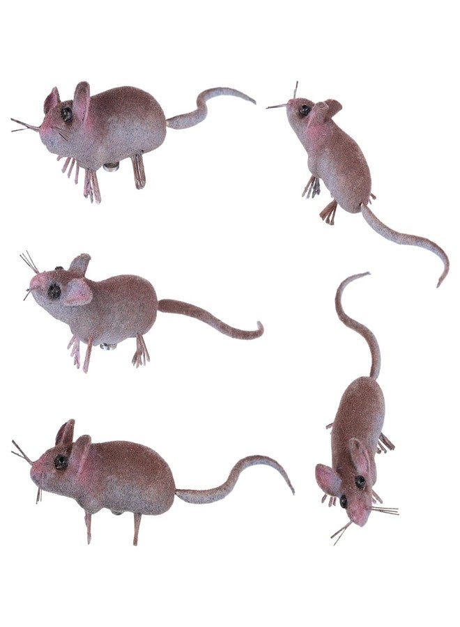 IMIKEYA 5pcs Realistic Fake Mouse Figurines - for Pranks - Halloween Decorations and Novelty - Image 1