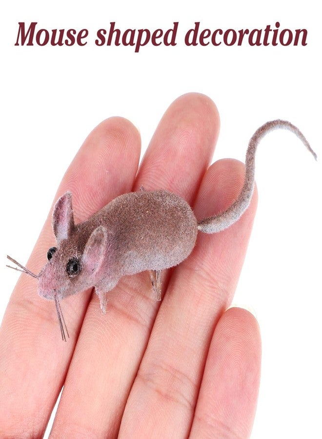 IMIKEYA 5pcs Realistic Fake Mouse Figurines - for Pranks - Halloween Decorations and Novelty - Image 3