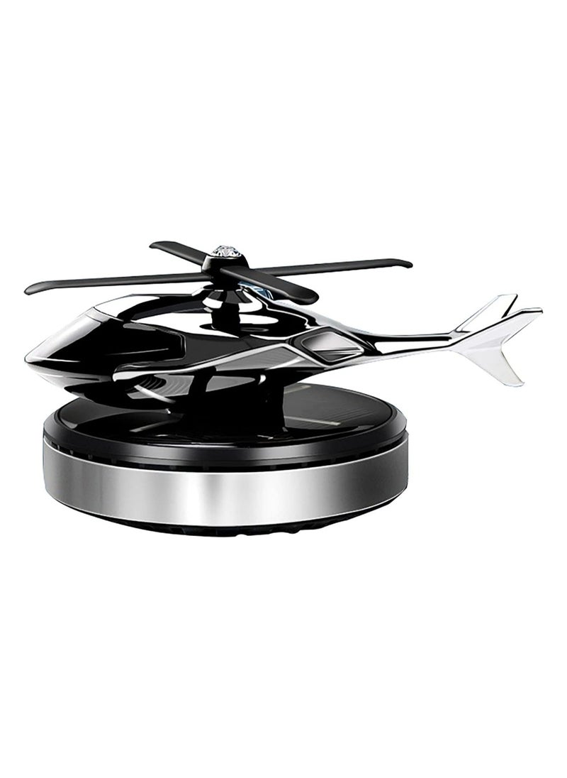 DubaiGallery Car Air Freshener, Helicopter Solar Energy Rotating Aromatherapy Aviation Al Alloy Diffuser, Interior Decoration Accessories Diffuser for Car and Home  - Image 1