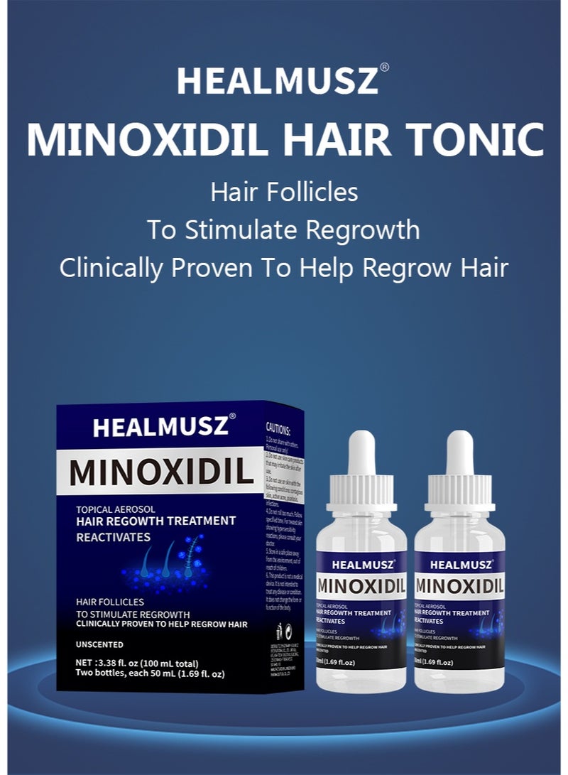 HEALMUSZ HEALMUSZ Minoxidil Hair Growth Spray – Stimulates hair follicles, volumizes and strengthens hair, nourishes hair roots, prevents hair loss, fragrance-free 50ml*2 - Image 3