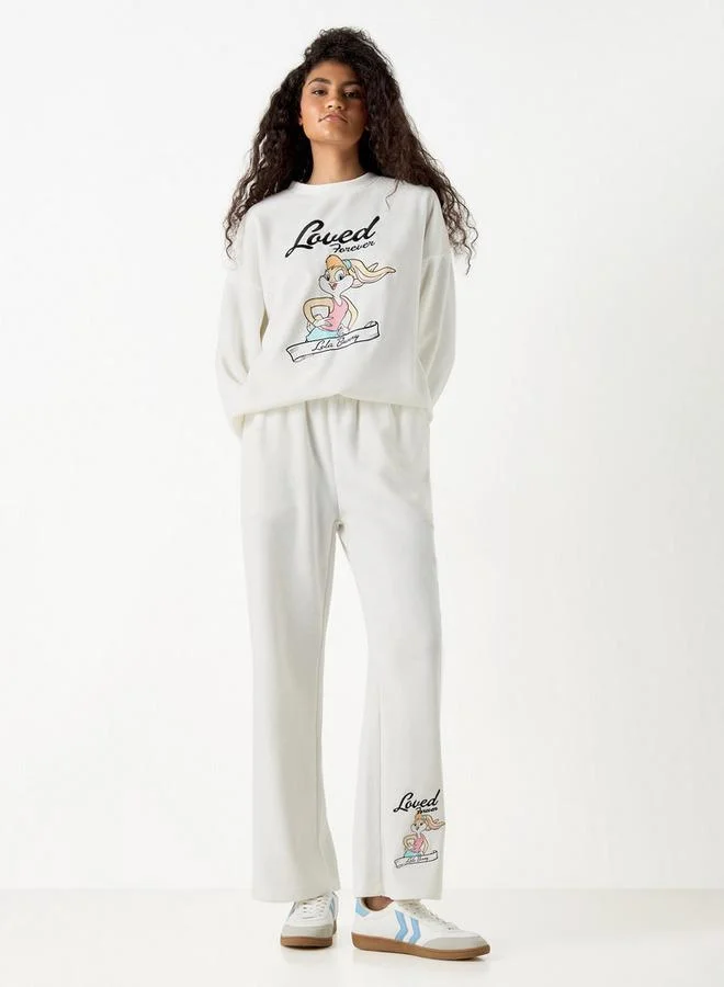 SP Characters Lola Bunny Print Joggers with Drawstring Closure and Pockets