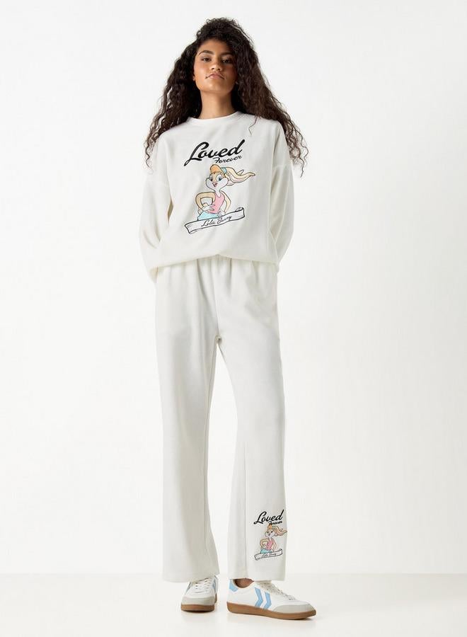 اس بي كاركترز بنطلون رياضي بطبعات ورباط إغلاق وجيوب - Image 2