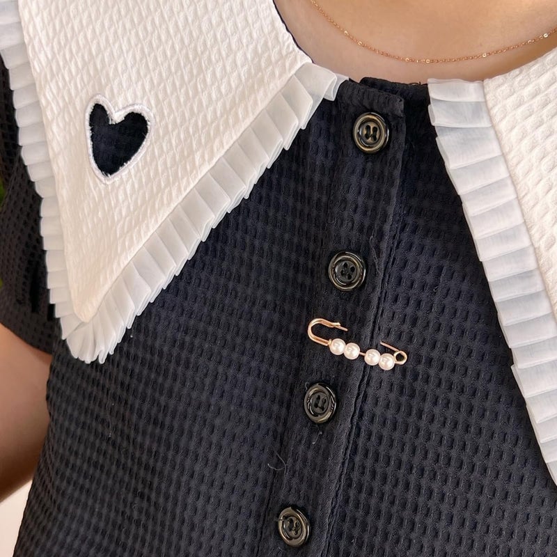 Bulrash 14 Pieces Brooch Safety Pins, Pearl Brooch Button Pin Pant Waist Tightener Pins for Clothes Sweater Shawl Collar Dress Cardigan Shirt Jeans Accessories for Women Girls(Elegant) - Image 5