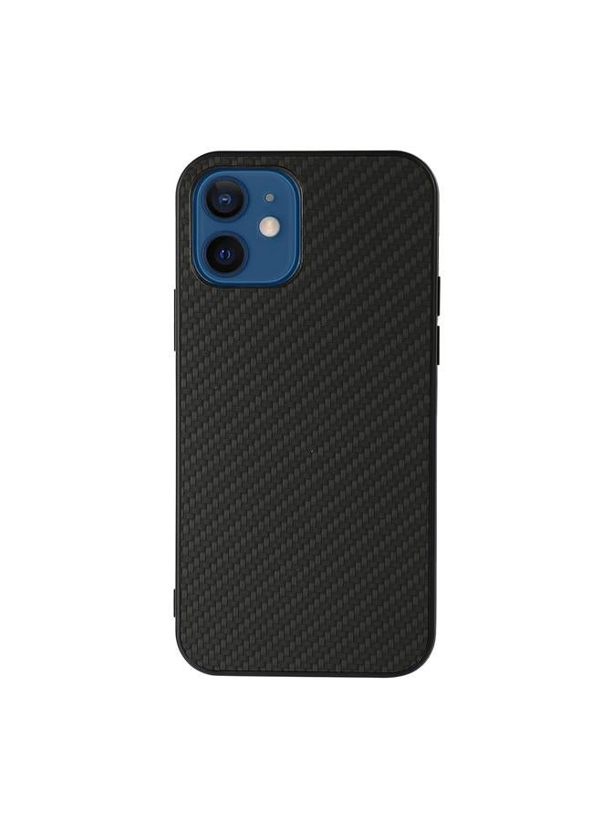 اس-توب جراب لهاتف iPhone 12 mini مصنوع من ألياف الكربون PU + PC + TPU، جراب واقٍ مقاوم للصدمات - Image 1