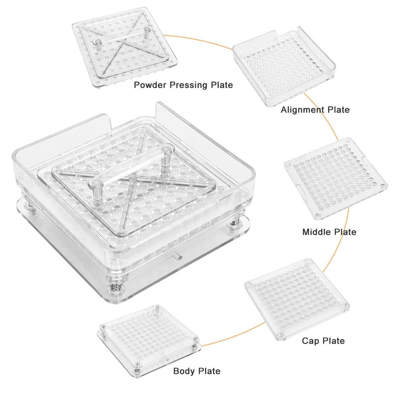 Manual Capsule Filler: High-Quality Acrylic Material - Precise Design Capsule Filling Machine for Small Batch Processing Self-Made Capsules - Image 3