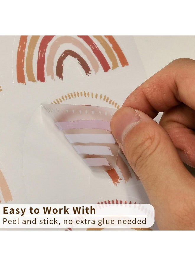 funlife 72 PCS Small Boho Rainbow Wall Decals Peel and Stick, Self Adhesive Colorful Rainbow Wall Sticker for Girls Bedroom Decor, Kids Nursery Room Decoration, 2.56" x 2.17" - Image 3