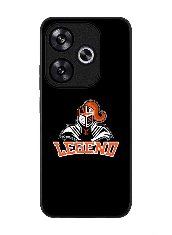 Stylizedd Rugged Black edge case for Xiaomi Poco F6 / Xiaomi Redmi Turbo 3, Slim fit Soft Case Flexible Anti Drop TPU Gel Thin Cover -  Legend Knight - Image 1