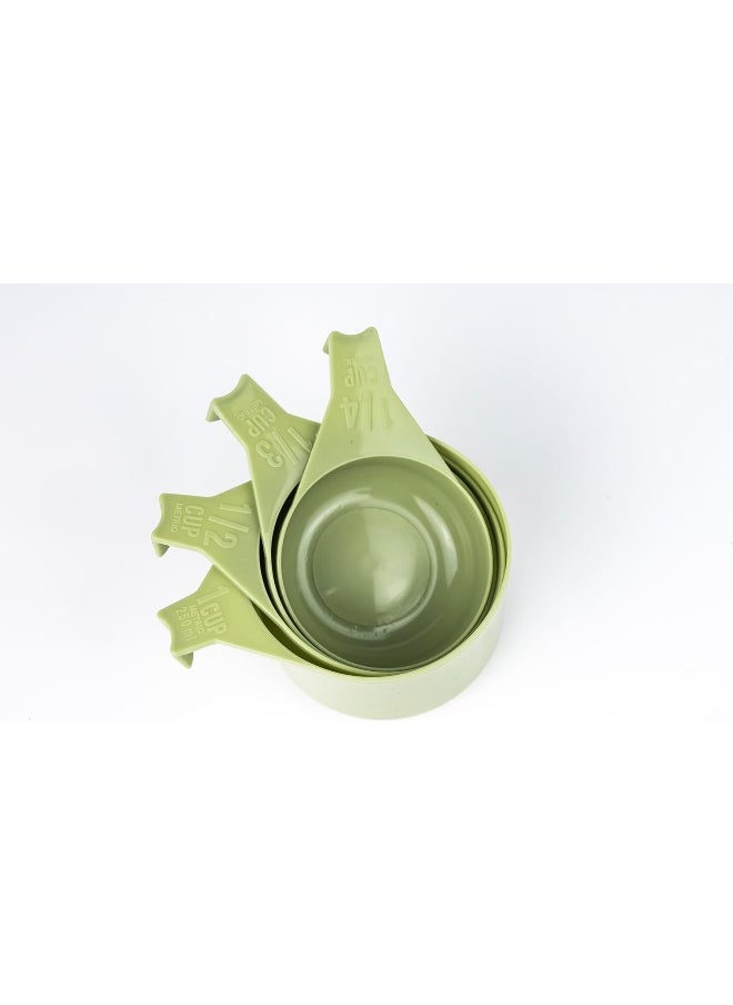 Cuisine Art - 4 Pieces Self Stacking Measuring Cups Assorted Color - Image 1