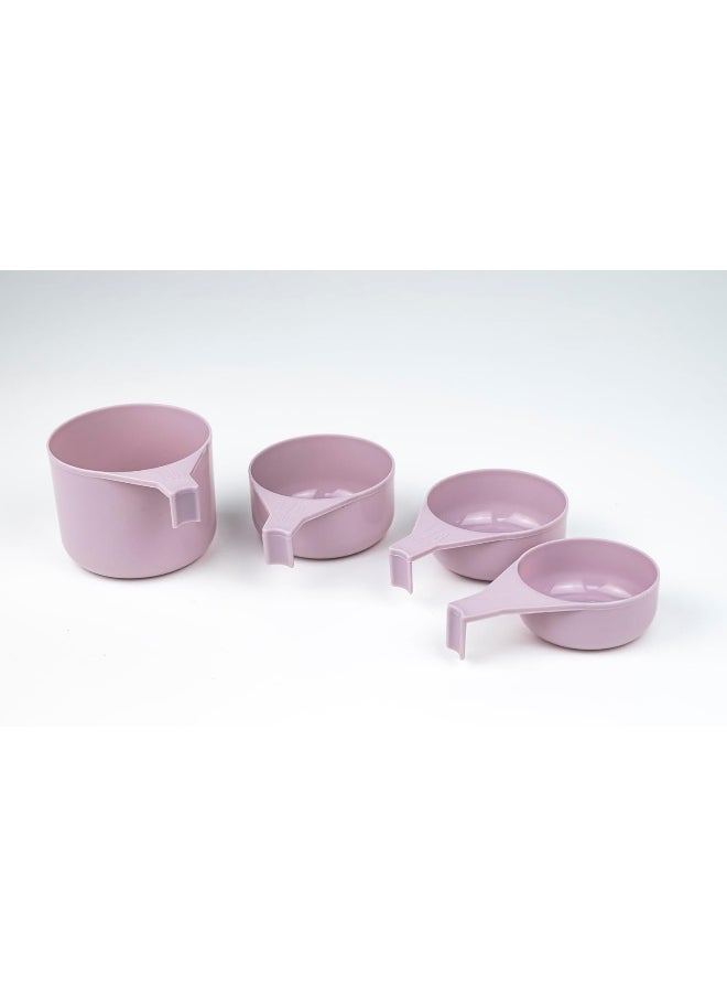 Cuisine Art - 4 Pieces Self Stacking Measuring Cups Assorted Color - Image 1