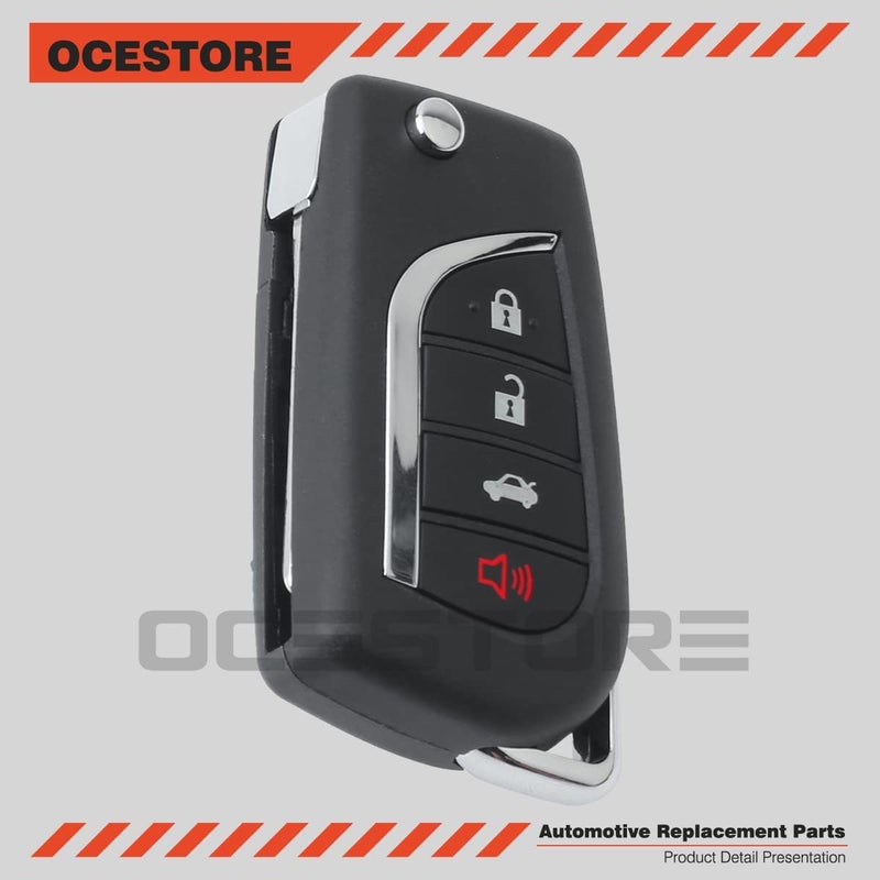 OCESTORE 2 Pcs 4 Buttons H Chip Smart Key Fob for 2018-2021 Camry - Image 4