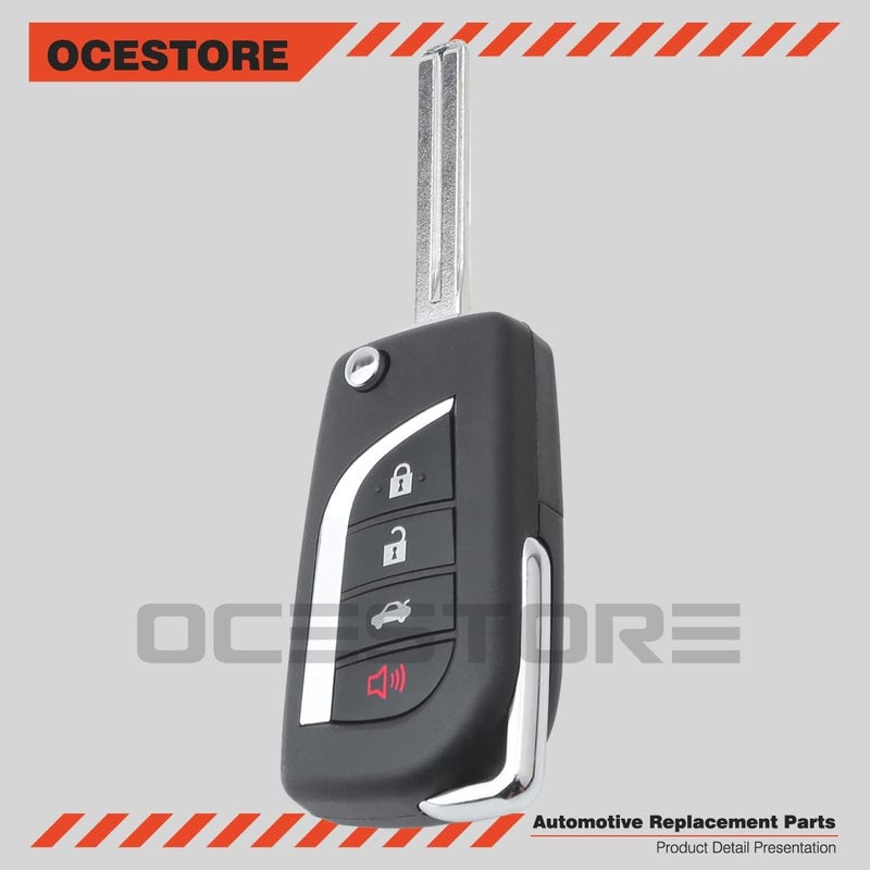 OCESTORE 2 Pcs 4 Buttons H Chip Smart Key Fob for 2018-2021 Camry - Image 3