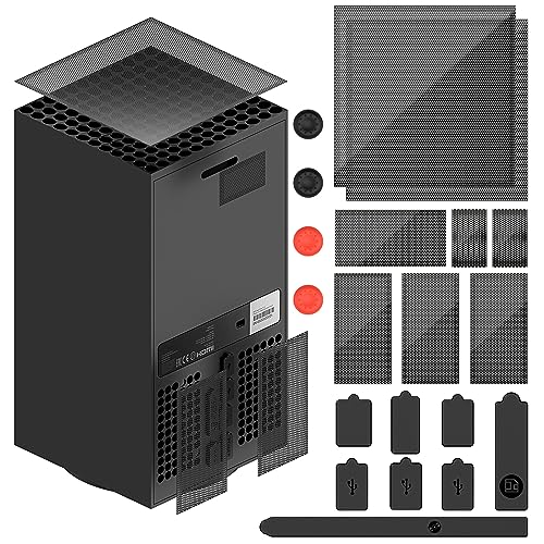 FYOUNG Dust Filter for Xbox Series X, Vent Dust Filter Cover Top Case Dust Proof Filter Cover for Xbox Series X with a Set Silicone Dust Plugs- 2 Pack - Image 1