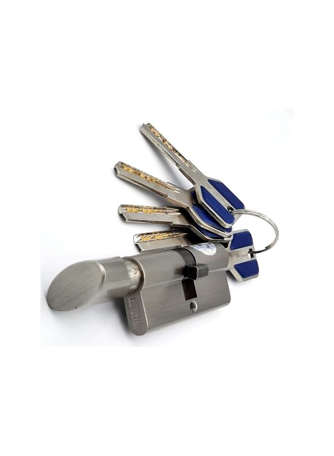 MSM Msvilla Lock Cylinder ISO9001,5 Computer Keys with Rubber Grip, Spanish Product (70mm (Keys + Knobe), Silver - Image 3