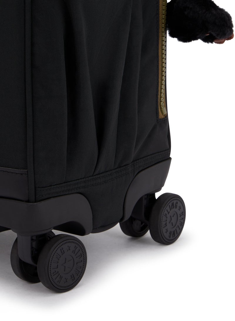 kipling New Storia Kids' 4-Wheeled School Bag with Laptop Compartment Black Khaki Block - Image 5