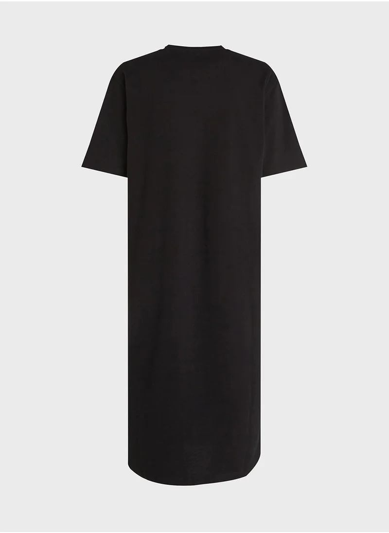 كالفن كلاين جينز Embroidered Ck Long Tee Dress