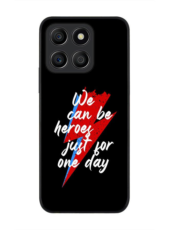 Stylizedd Rugged Black Edge Case for Honor X8b, Slim fit Soft Case Flexible Rubber Edges Anti Drop TPU Gel Thin Cover -  We can be heros - Image 1