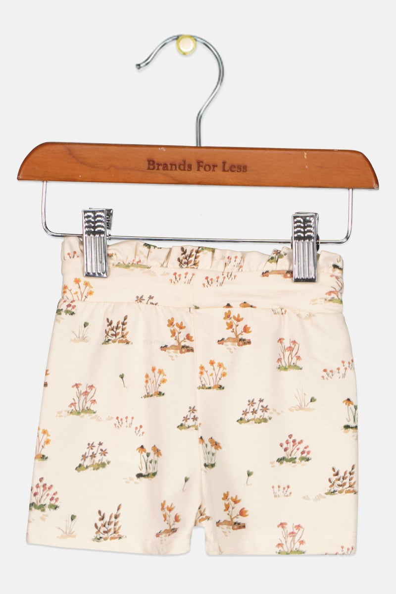 NAME IT Toddlers Girl Floral Print Shorts, Multicolor - Image 1