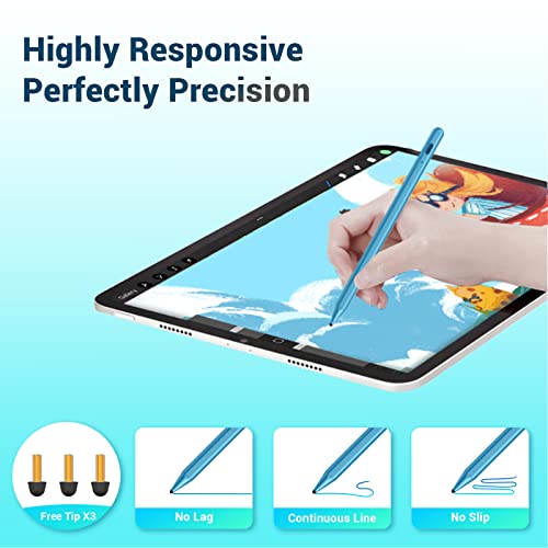 Yottn Stylus Pen for Apple iPad Pencil - Active Pencil A16 10th 9th 8th 7th 6th Generation Palm Rejection for Apple Pen 2018-2025 iPad mini A17 6th 5th Air M2 M3 5th 4th 3rd Gen iPad Pro M4 11-12.9 Inch - Image 5