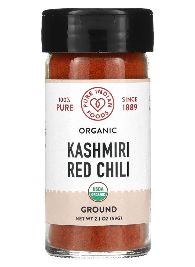 Pure Indian Foods Organic Kashmiri Red Chili Ground 2.1 oz (59 g) 