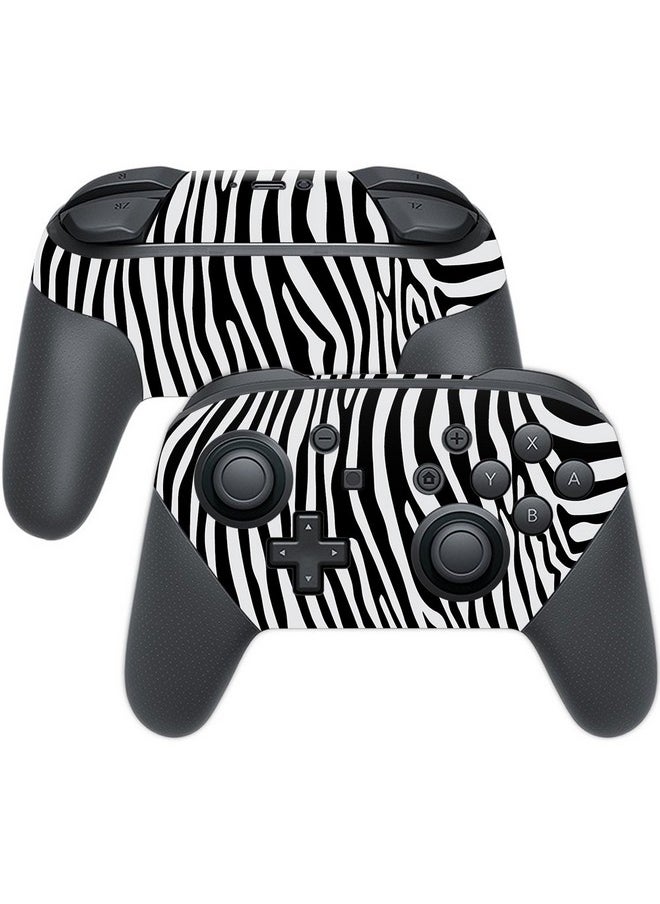 MIGHTY SKINS - Mightyskins Skin Compatible With Nintendo Switch Pro Controller Black Zebra | Protective, Durable, And Unique Vinyl Decal Wrap Cover | Easy To Apply, Remove, And Change Styles | Made In The Usa - Image 1
