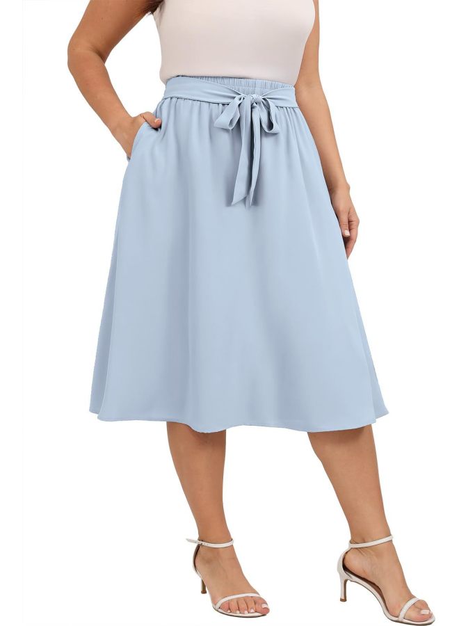 Custom-made Small Batch Women's Elegant Pleated High-waisted Casual Skirt With Pockets For Summer