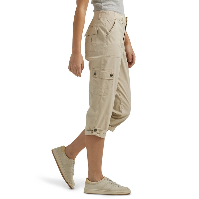 Lee Women's Ultra Lux Comfort with Flex-To-Go Cargo Capri Pant Pioneer Beige '8 - Image 2