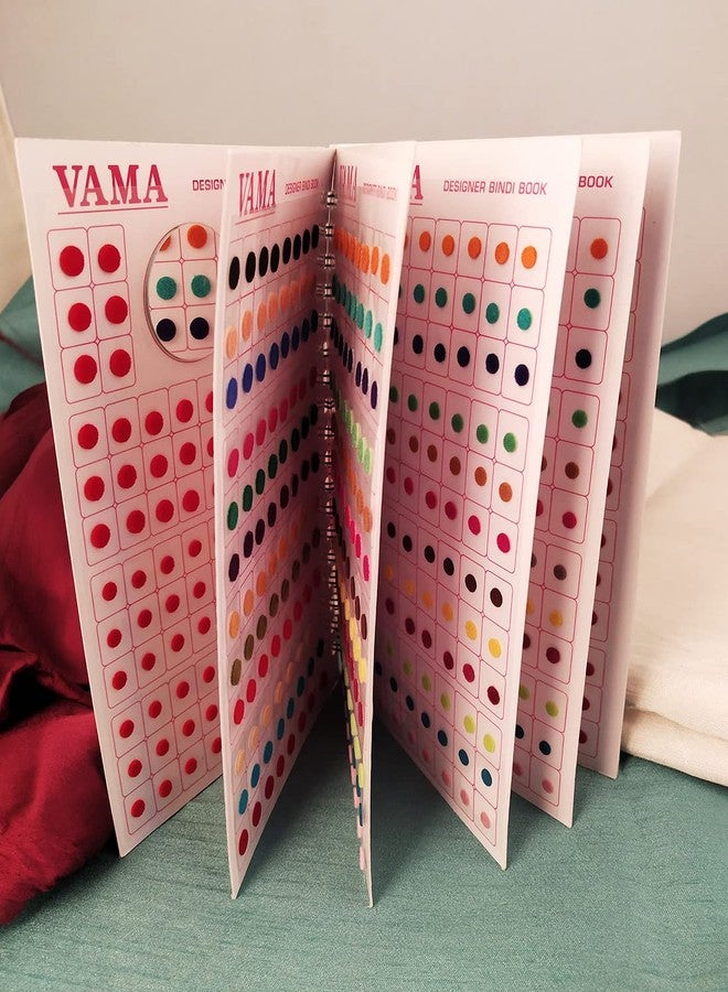 THANUS CRAFT THANU'S CRAFT Velvet Self-Adhesive Skin Multicolor Bindi Book Mini Small Size Bindis Kumkum Forehead Sticker Tikli Multi Bindi Booklet for Girls (948 Multi Bindi Book)17 x 10 x 1 Centimeters - Image 5