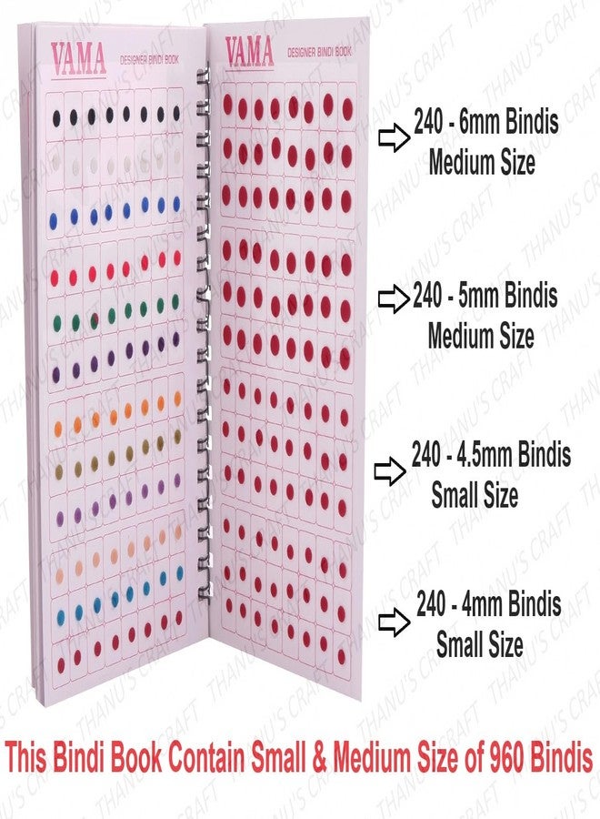 THANUS CRAFT THANU'S CRAFT Velvet Self-Adhesive Skin Multicolor Bindi Book Mini Small Size Bindis Kumkum Forehead Sticker Tikli Multi Bindi Booklet for Girls (948 Multi Bindi Book)17 x 10 x 1 Centimeters - Image 3