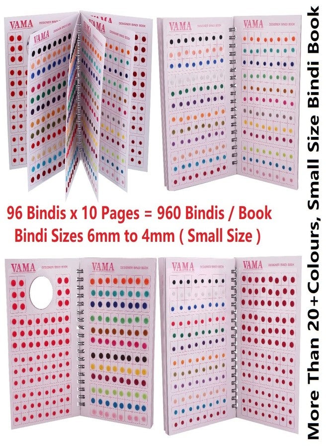 THANUS CRAFT THANU'S CRAFT Velvet Self-Adhesive Skin Multicolor Bindi Book Mini Small Size Bindis Kumkum Forehead Sticker Tikli Multi Bindi Booklet for Girls (948 Multi Bindi Book)17 x 10 x 1 Centimeters - Image 4