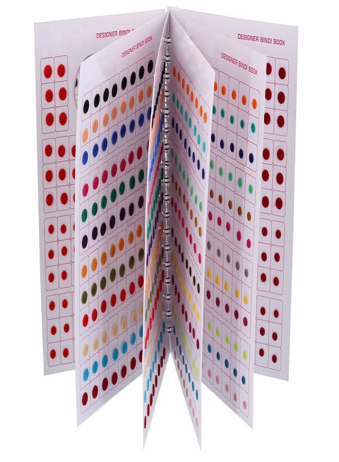 THANUS CRAFT THANU'S CRAFT Velvet Self-Adhesive Skin Multicolor Bindi Book Mini Small Size Bindis Kumkum Forehead Sticker Tikli Multi Bindi Booklet for Girls (948 Multi Bindi Book)17 x 10 x 1 Centimeters - Image 1