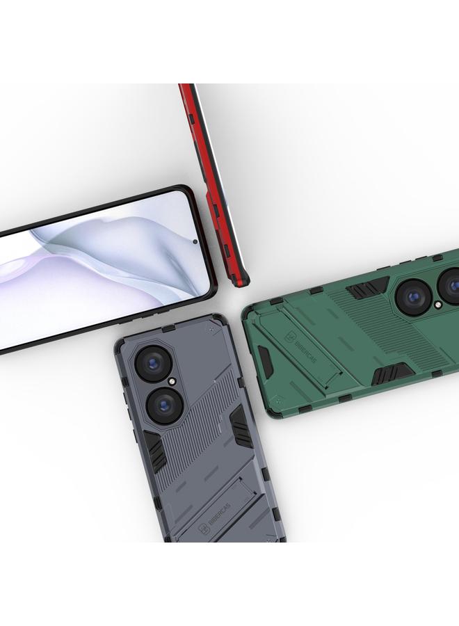 Zaboon Case For Huawei P50 Pro Punk Armor 2 in 1 PC + TPU Shockproof Case with Invisible Holder - Image 3