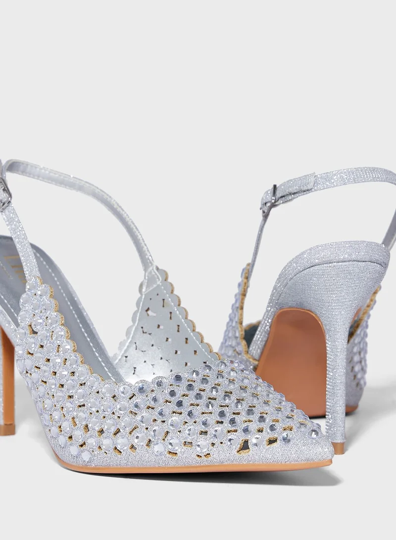 Ella Limited Edition Jewelled Pointed Pumps