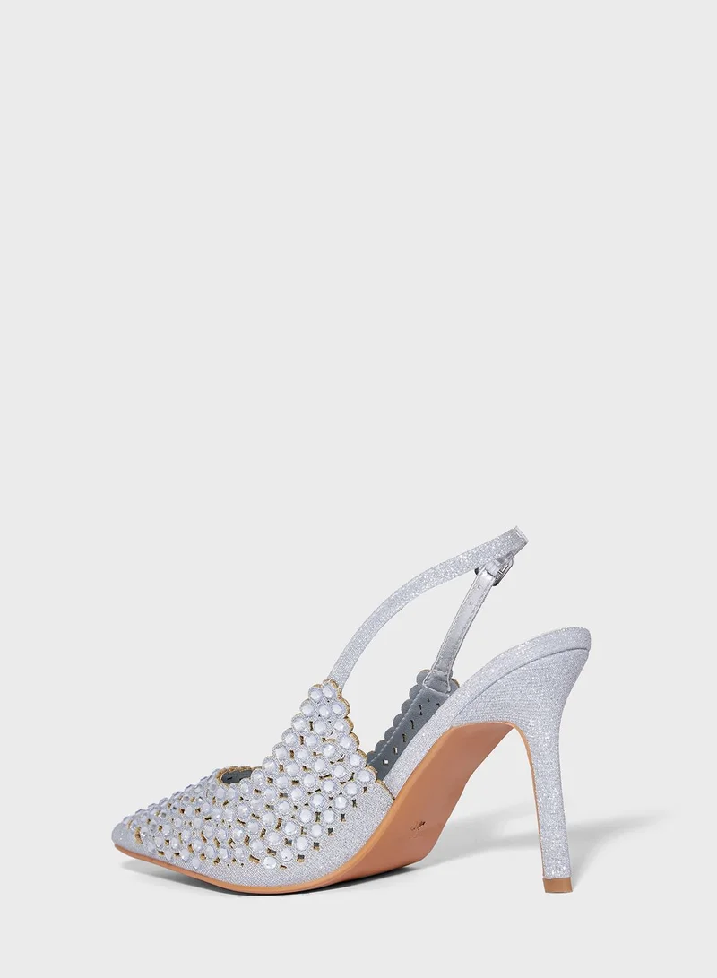 Ella Limited Edition Jewelled Pointed Pumps
