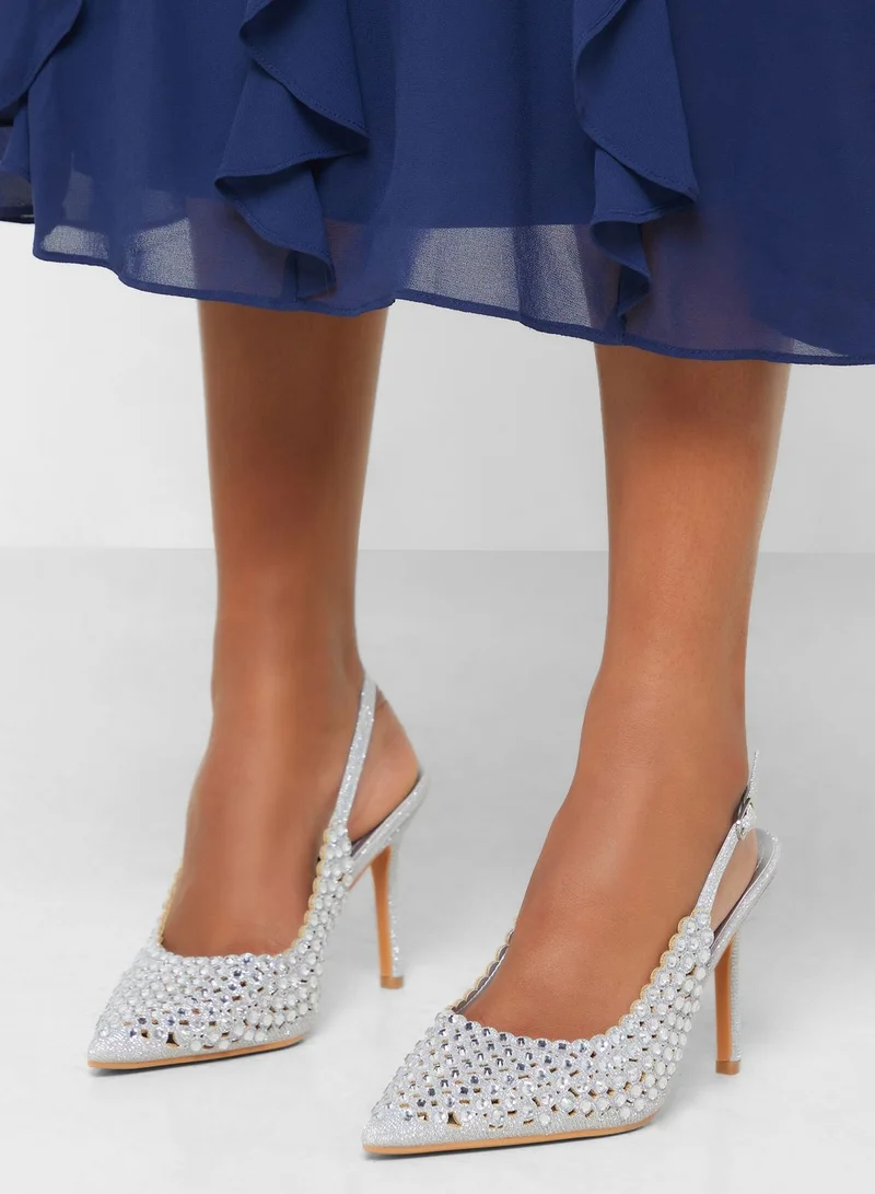 Ella Limited Edition Jewelled Pointed Pumps
