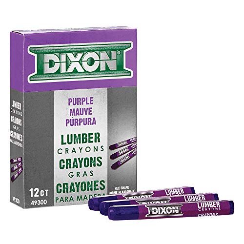 Dixon Industrial Lumber Marking Crayons 45 x 12 Hex Purple 12Pack 49300 - Image 1