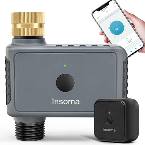 Insoma 1 Zone WiFi Water Timer with Brass Inlet, Smart Hose Timers with Hub Support 2.4GHz WiFi & Bluetooth, APP & Voice Control, Irrigation Timers with Rain Delay & Manual Watering for Yard, Lawn - Image 1