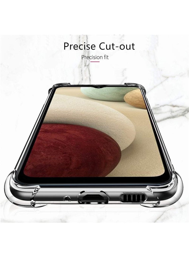جراب شفاف لهاتف سامسونج جالاكسي A12، مقاوم للصدمات من مادة TPU ناعمة، مضاد للاصفرار، نحيف - Image 4