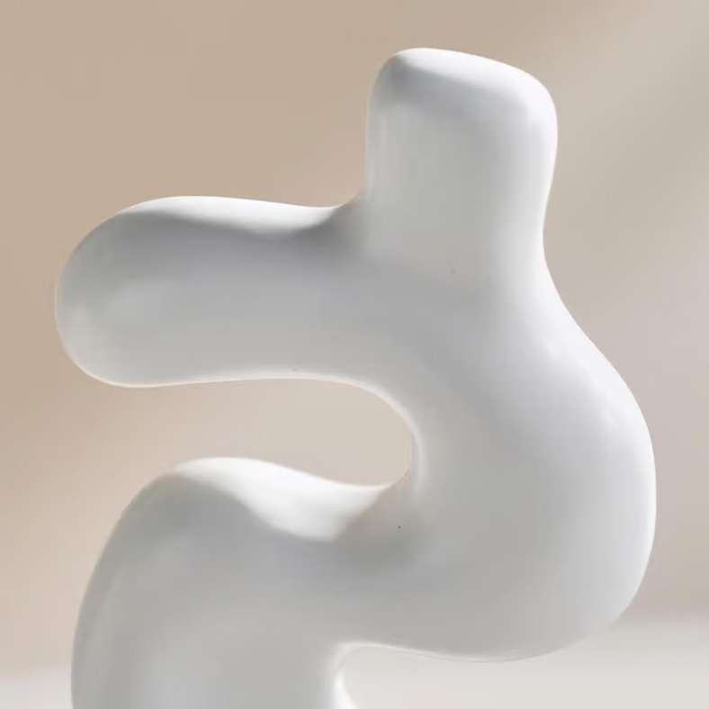 Pan Home Ceramic Irregular Shape Figurine - White - Image 2