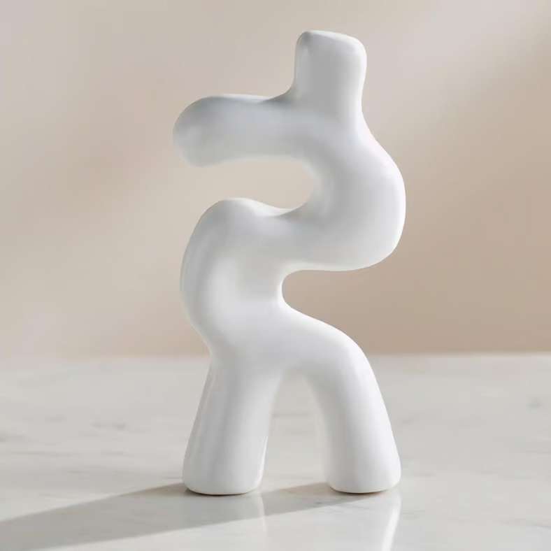 Pan Home Ceramic Irregular Shape Figurine - White - Image 4